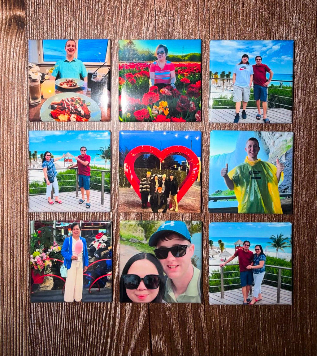 Custom Photo Magnets 2" × 2" Personalized Photo Keepsakes
